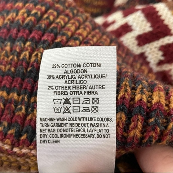 Lucky Brand brown and red oversized cardigan NWT small - Picture 2 of 10